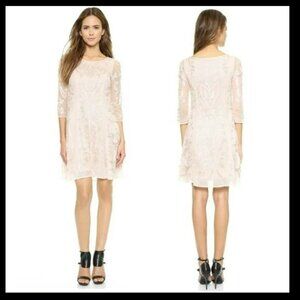 Marchesa Voyage Pink Embroidered Dress Sz 12